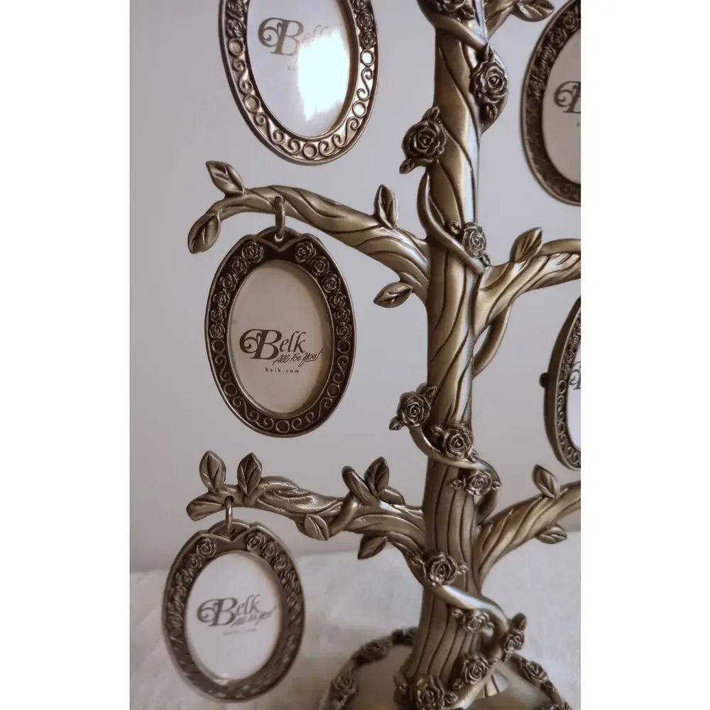 Home Accents Family Tree Photos Pewter Frame Holders History Decoration NEW